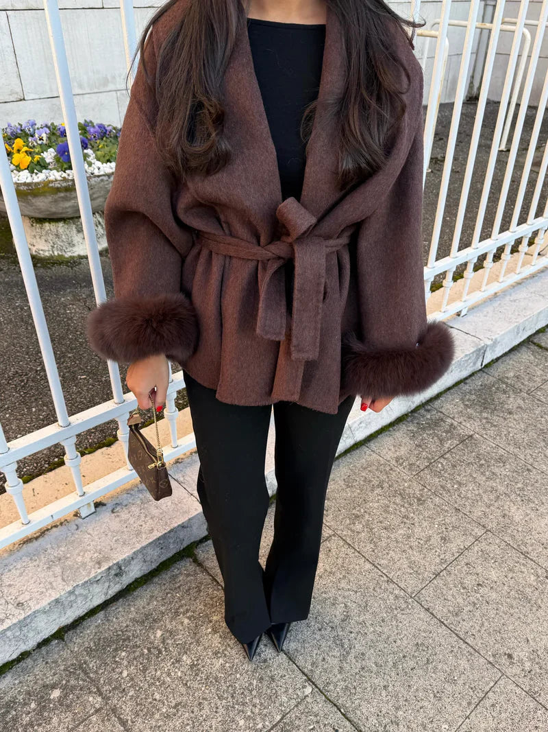 Women's Winter Jacket with Faux Fur Collar