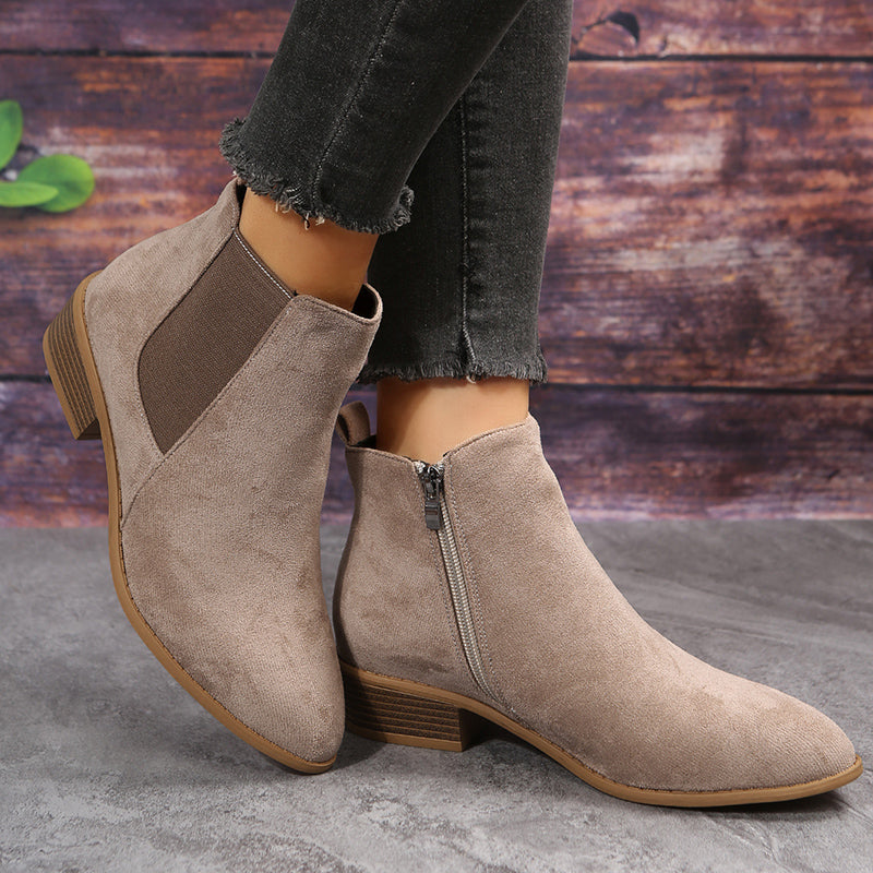 Stylish Women's Suede Ankle Boots