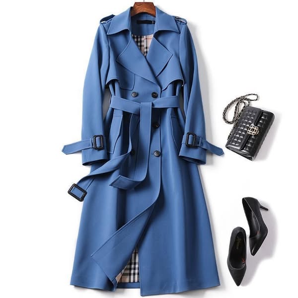 Women’s Double-Breasted Belted Trench Coat