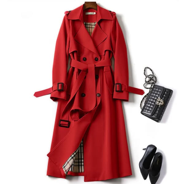Women’s Double-Breasted Belted Trench Coat