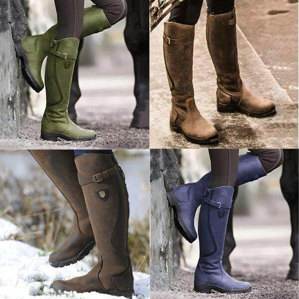 Women’s Buckle Detail Knee-High Riding Boots