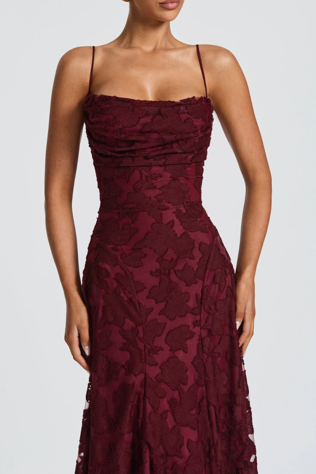 Women’s Strapless Lace Mermaid Evening Gown with Open Back