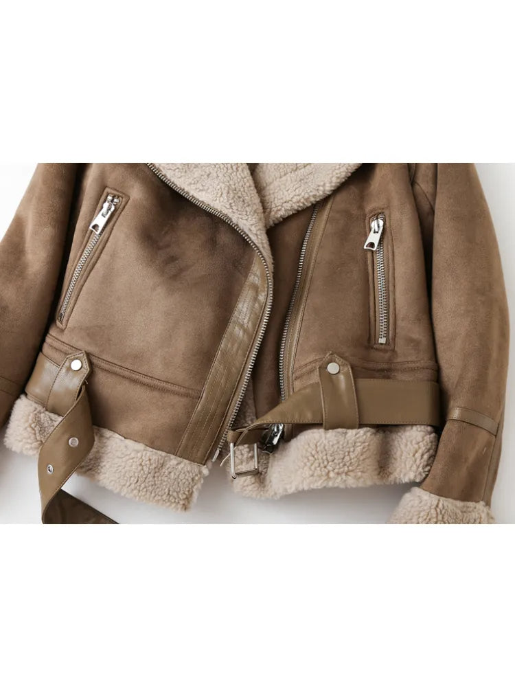 Women's Vintage Aviator Bomber Jacket