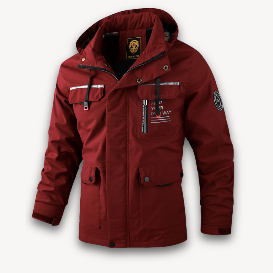 Stylish Men's Waterproof Winter Jacket with Hood