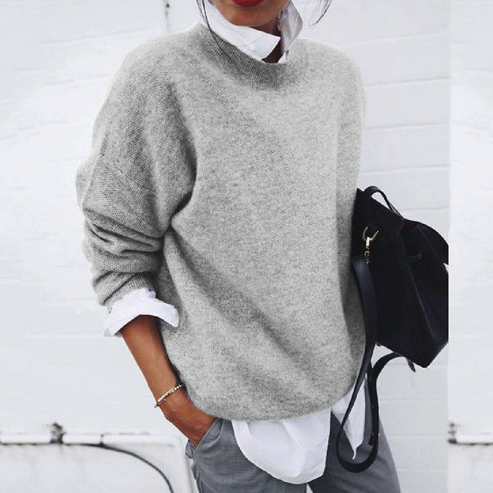 Women’s Oversized Crew Neck Soft Sweater