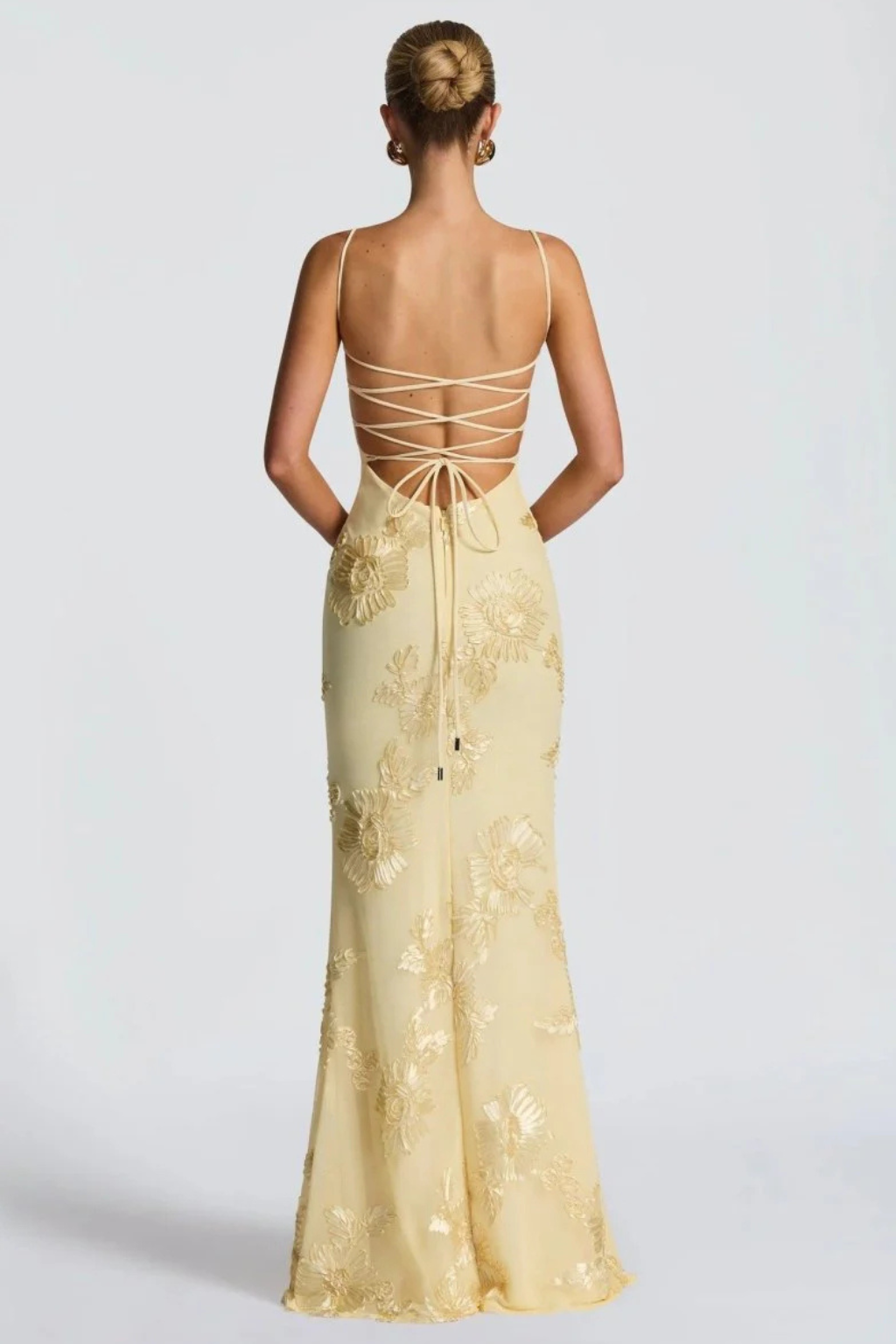 Women’s Embroidered Mermaid Maxi Evening Dress