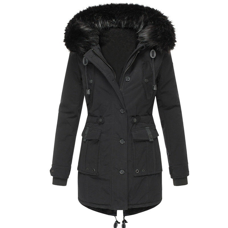 Women's Faux Fur Hooded Parka Coat