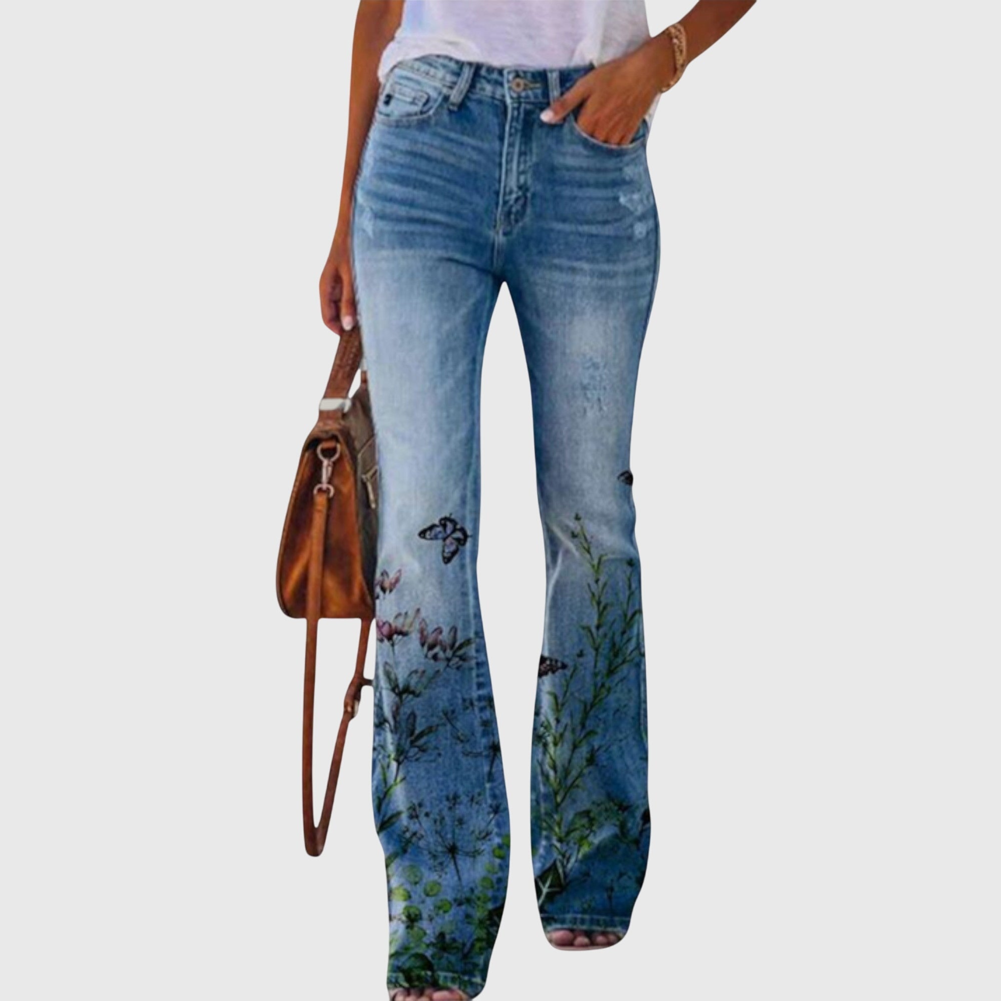 Women's Wide-Leg Pants with Floral Print