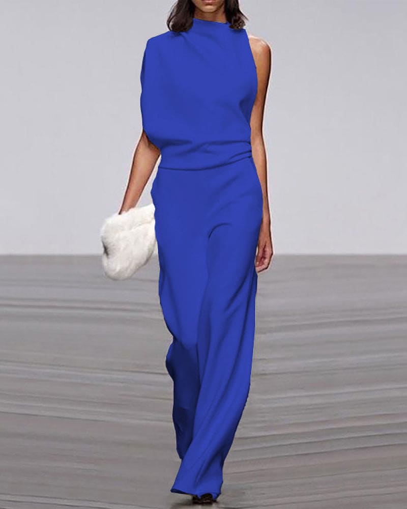 Women’s Elegant Sleeveless Wide Leg Jumpsuit