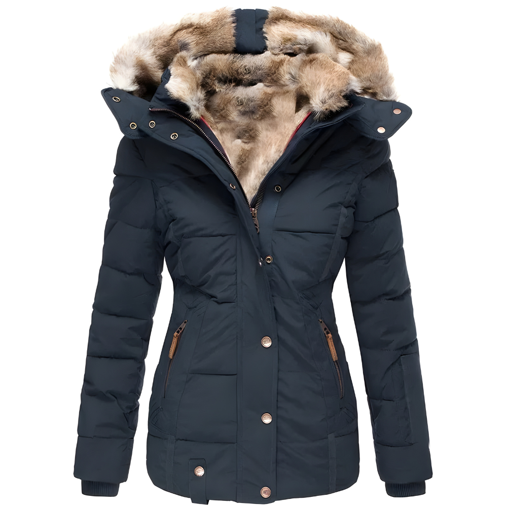 Women's Faux Fur Hooded Puffer Jacket