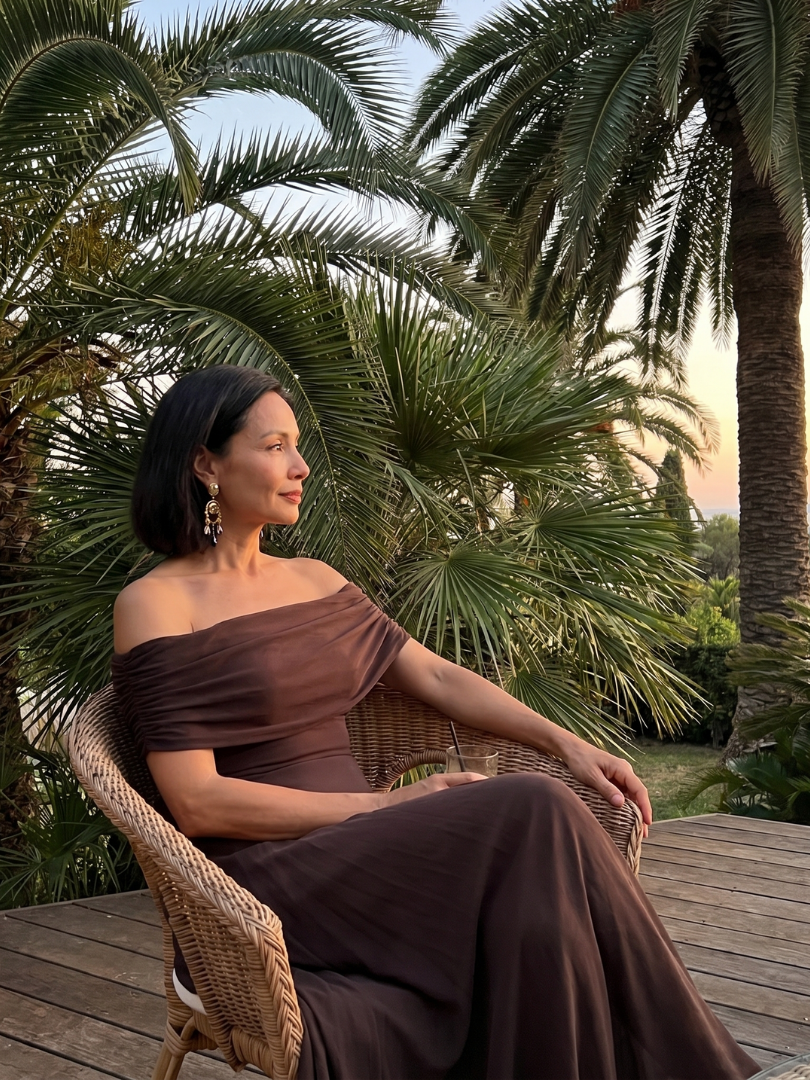 Women's Off-Shoulder Flowy Maxi Dress