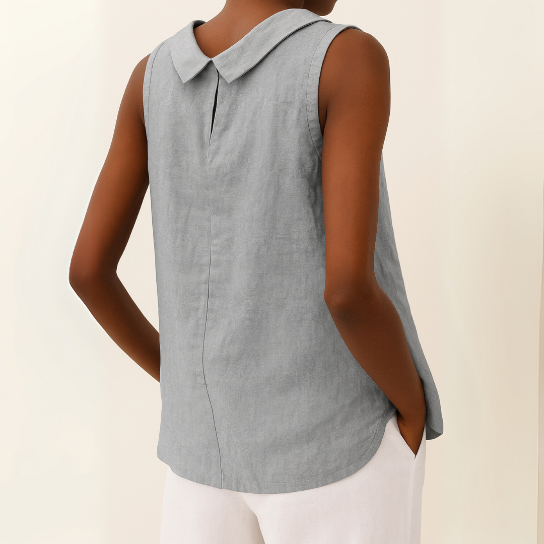 Women's Sleeveless Round Neck Casual Blouse