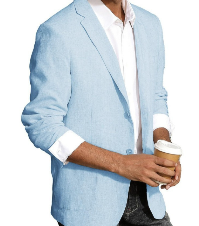 Stylish summer blazer made of linen with breathable fabric