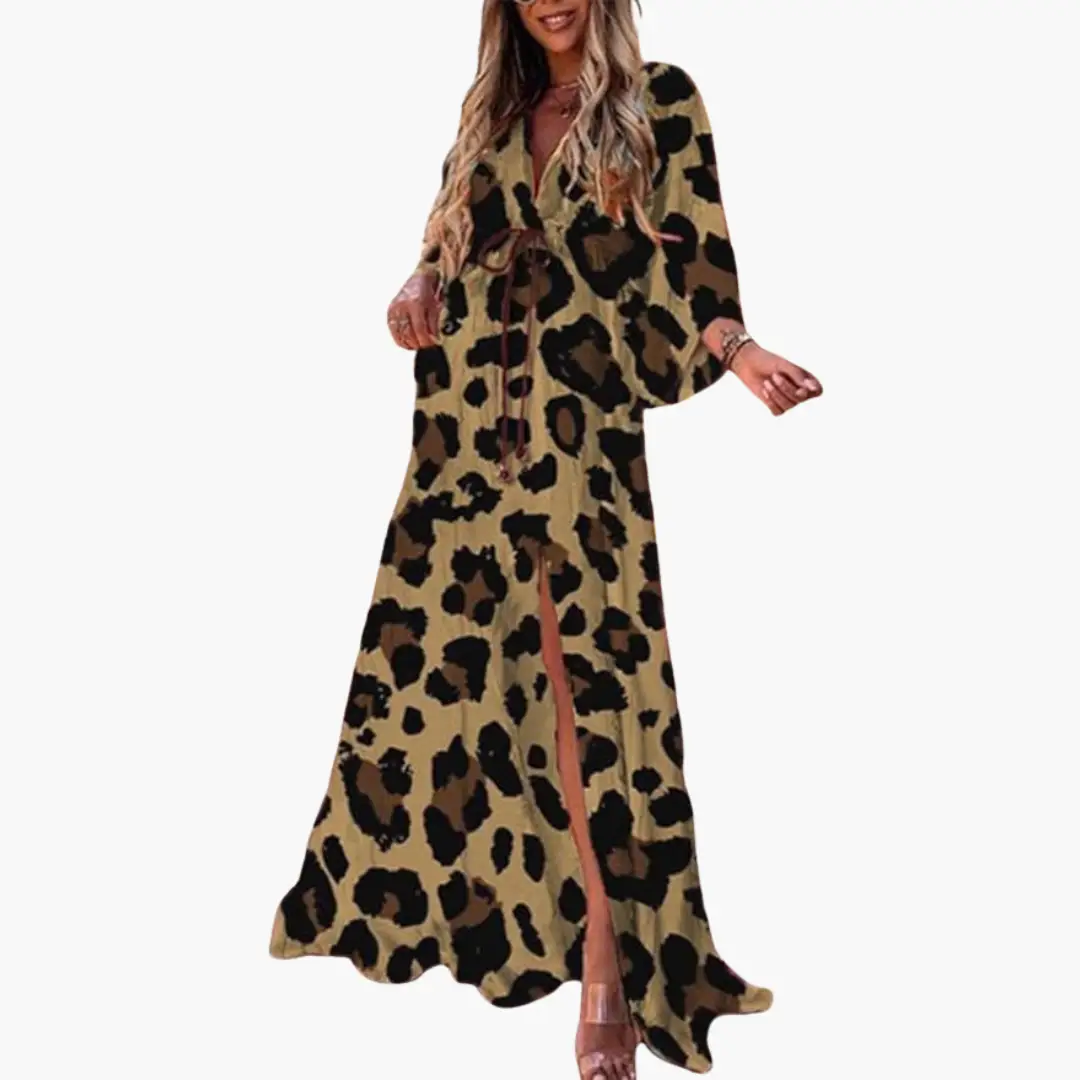 Women’s Flowing Boho Printed Maxi Dress