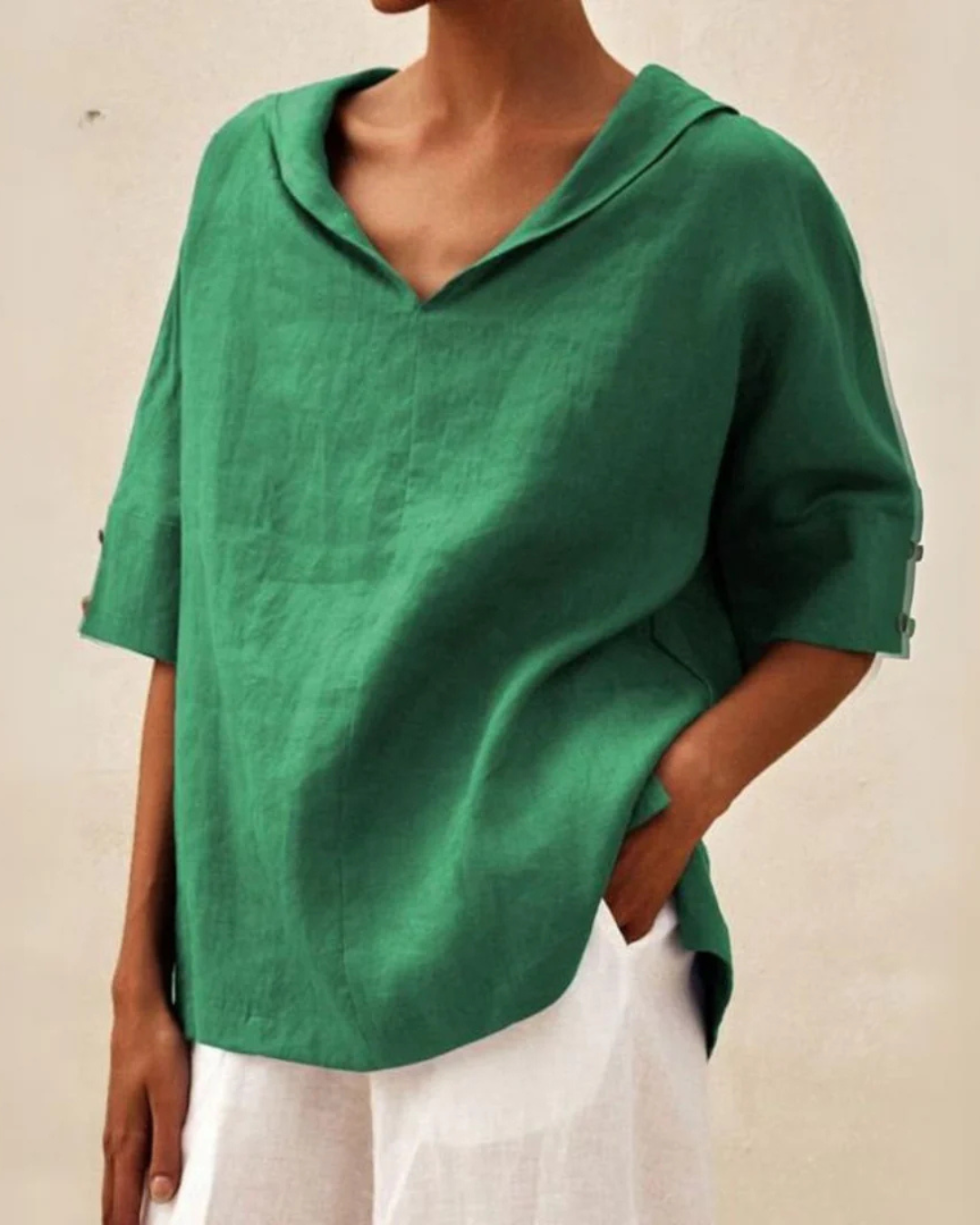 Women’s Relaxed V Neck Casual Blouse