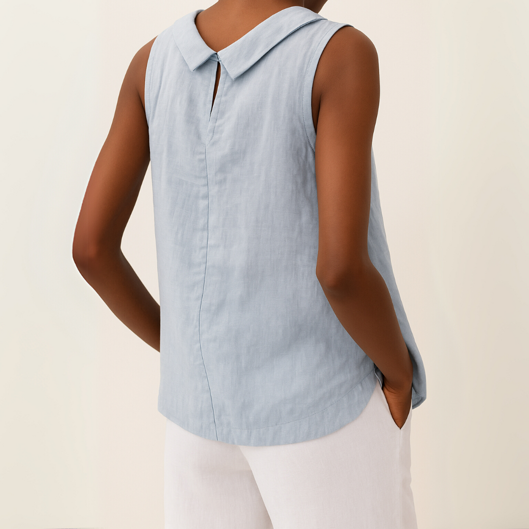 Women Sleeveless Round Neck Top
