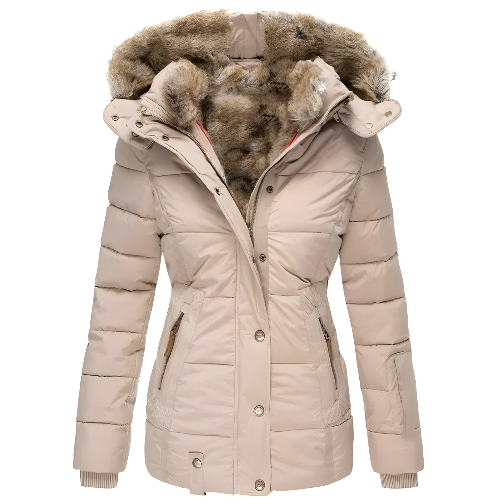 Women's Faux Fur Hooded Puffer Jacket