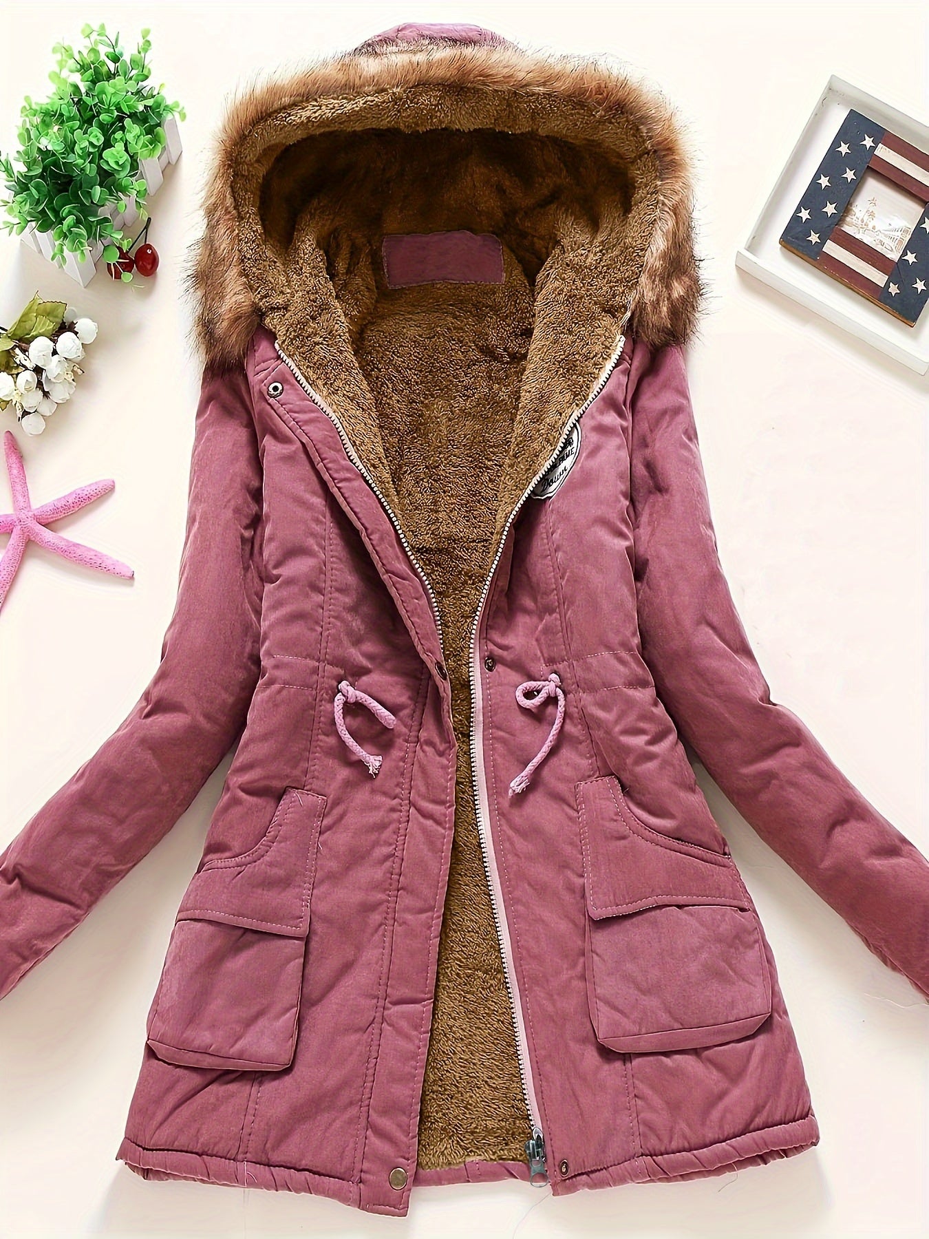 Stylish Women's Parka Coat with Warm Hood
