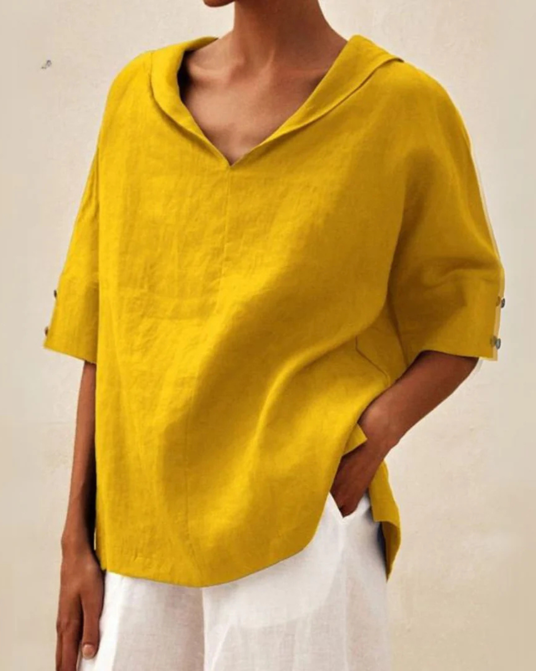 Women’s Relaxed V Neck Casual Blouse