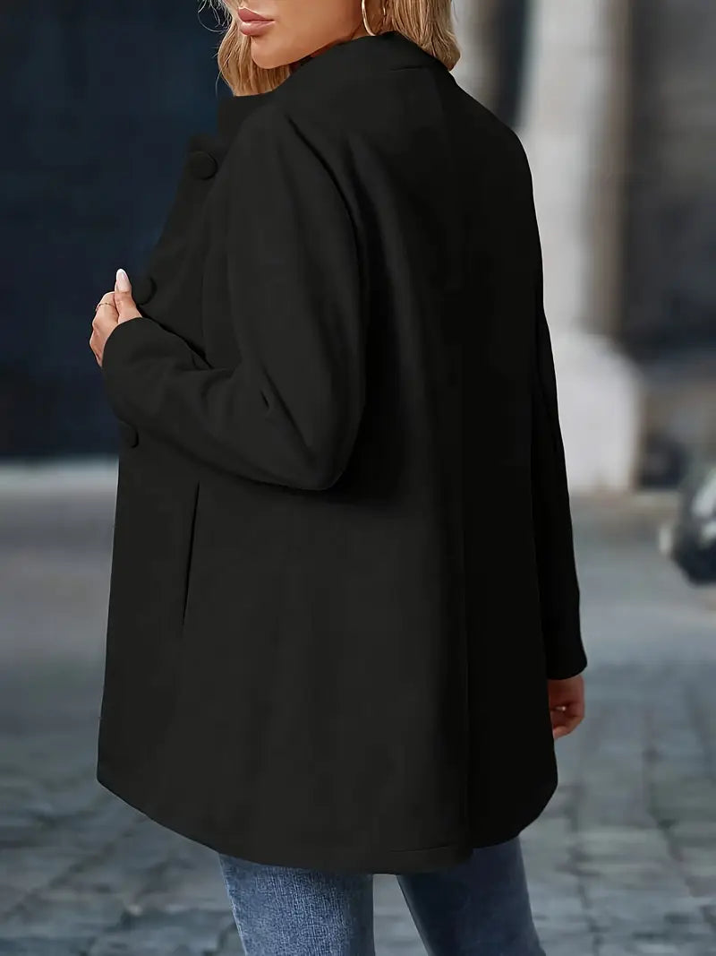 Women's Longline Trench Coat with Button Front