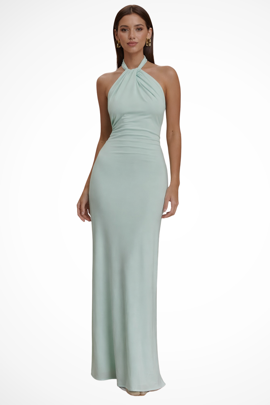 Women’s Halter Neck Backless Maxi Evening Dress
