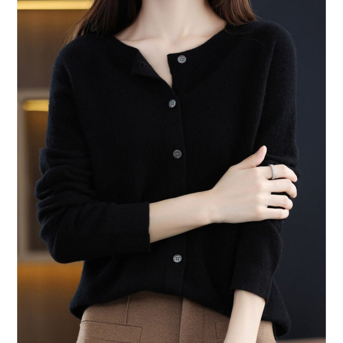 Women’s Classic V-Neck Soft Knit Cardigan