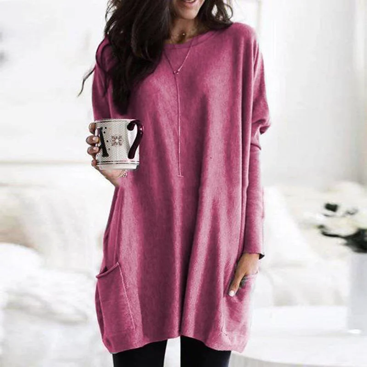 Stylish Women's Oversized Tunic with Practical Pockets