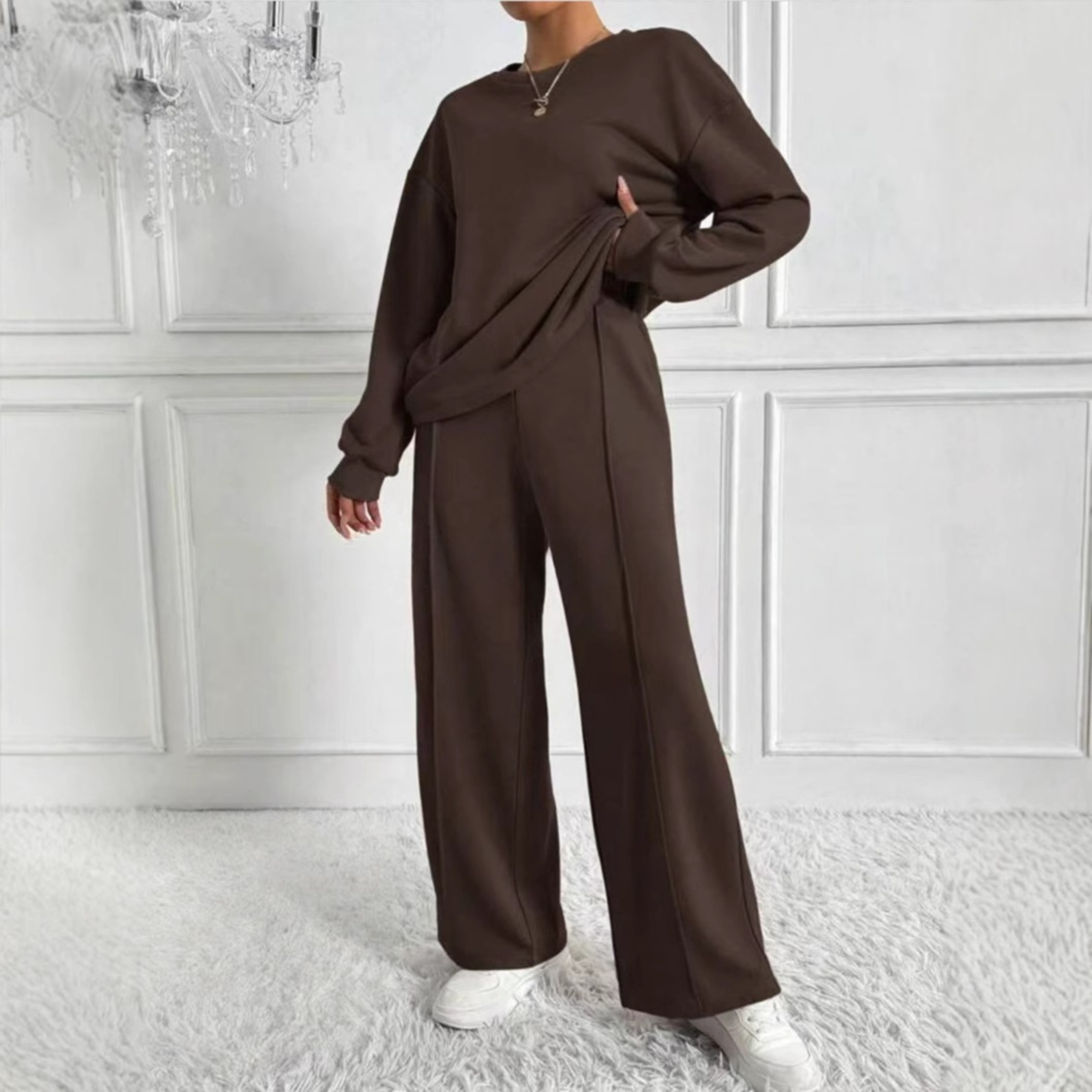 Women's Long Sleeve Sweatshirt Pants Set