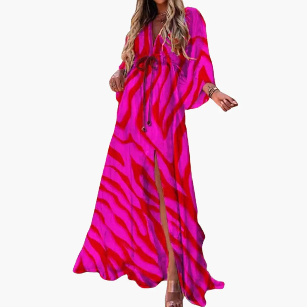 Women’s Flowing Boho Printed Maxi Dress