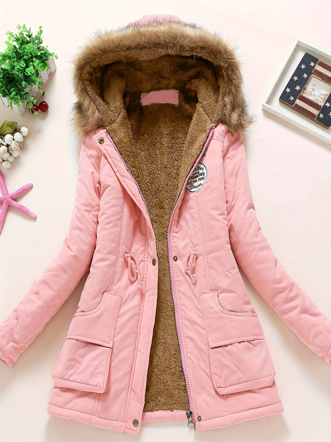 Stylish Women's Parka Coat with Warm Hood