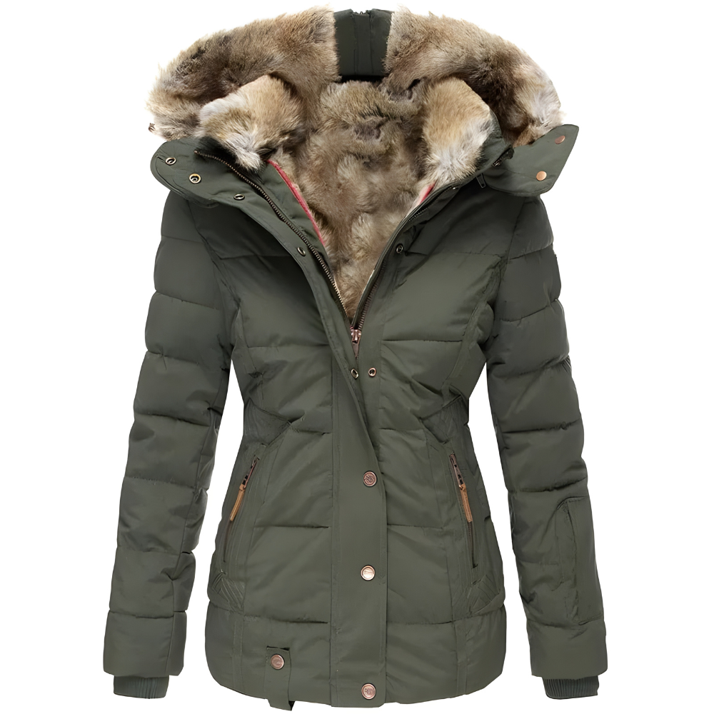 Women's Faux Fur Hooded Puffer Jacket