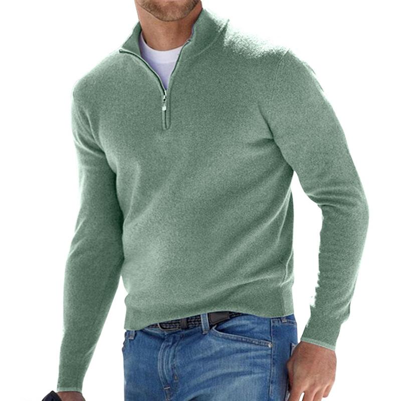 Men's Quarter-Zip Knit Pullover Sweater