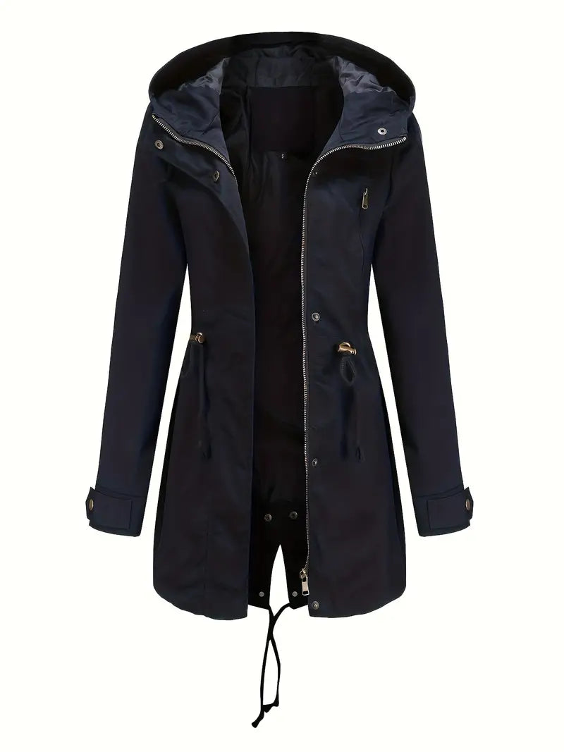 Stylish Waterproof Trench Coat for Women with Hood