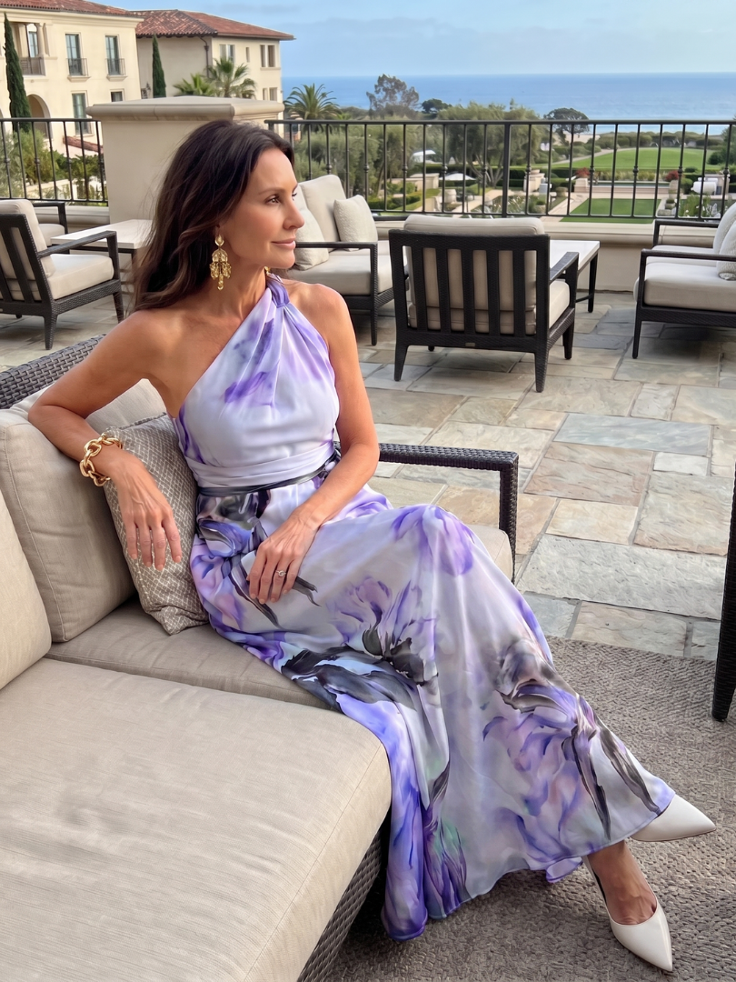 Women's Halter Maxi Dress Flowing Skirt