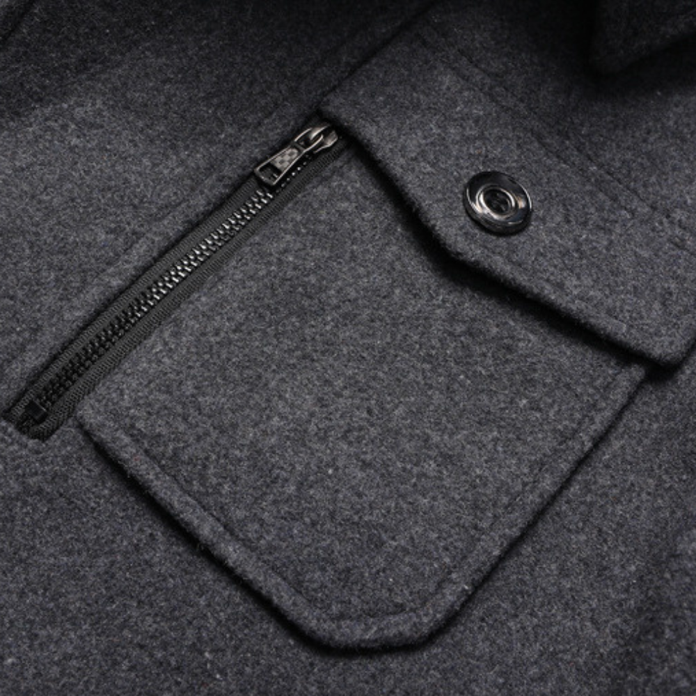 Stylish Warm Men's Winter Coat with Double Layer