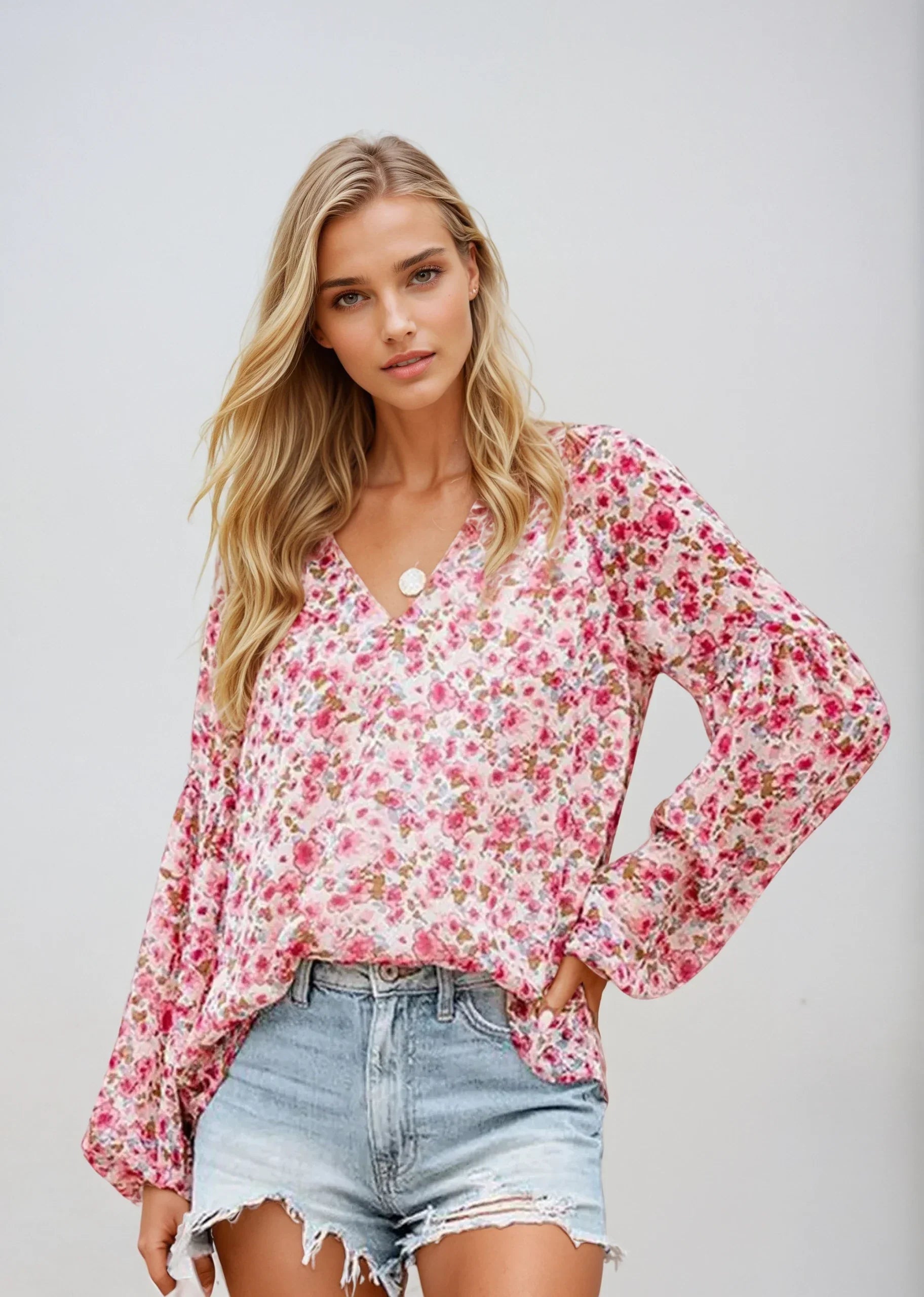 Light Casual Floral Blouse for Women