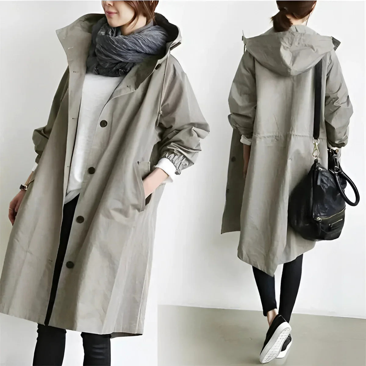 Women's Oversized Waterproof Hooded Coat