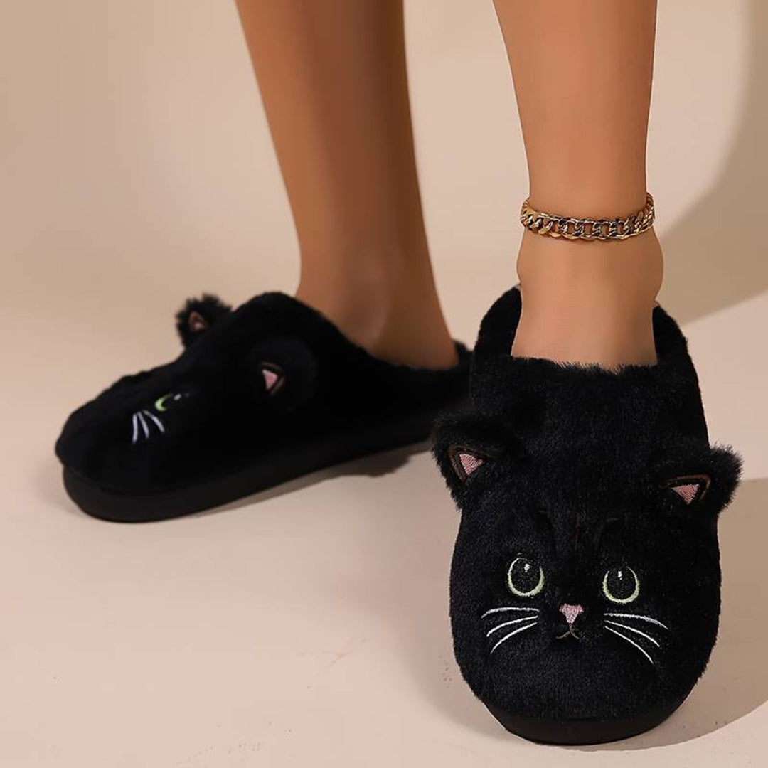 Comfortable Cat Slippers with Warmth