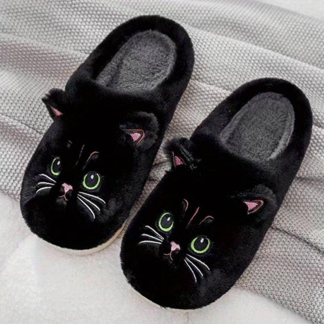 Comfortable Cat Slippers with Warmth