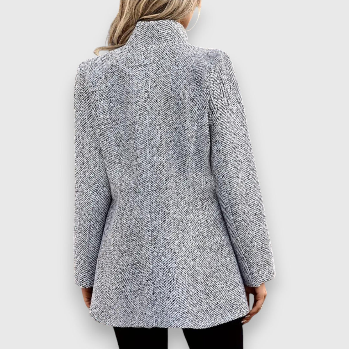 Women's Longline Blazer with Stand Collar