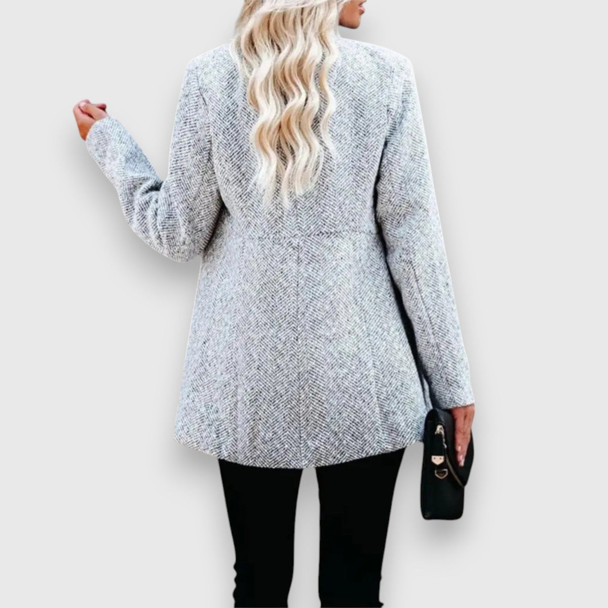 Women's Longline Blazer with Stand Collar