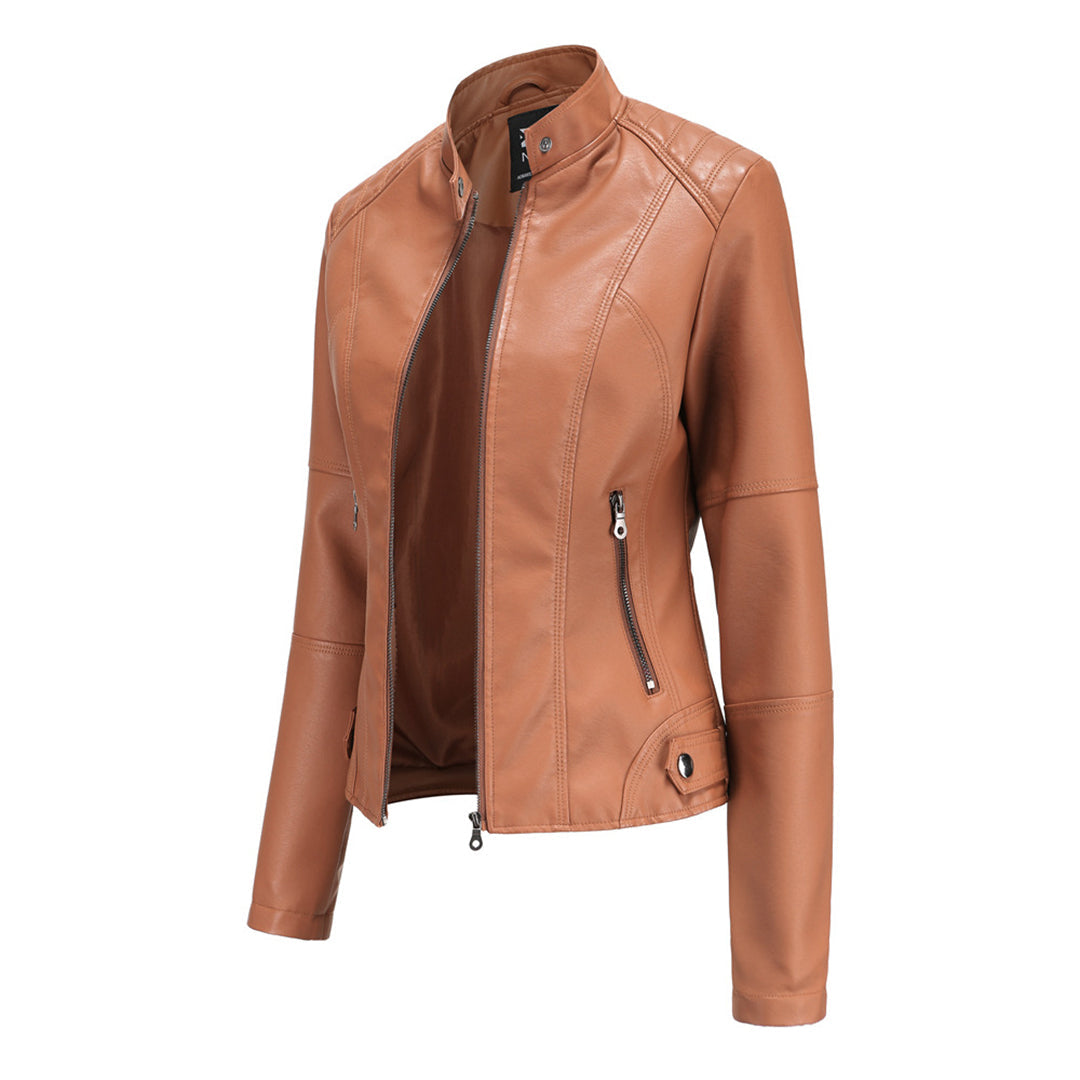 Stylish Custom-Made Leather Jacket for Women