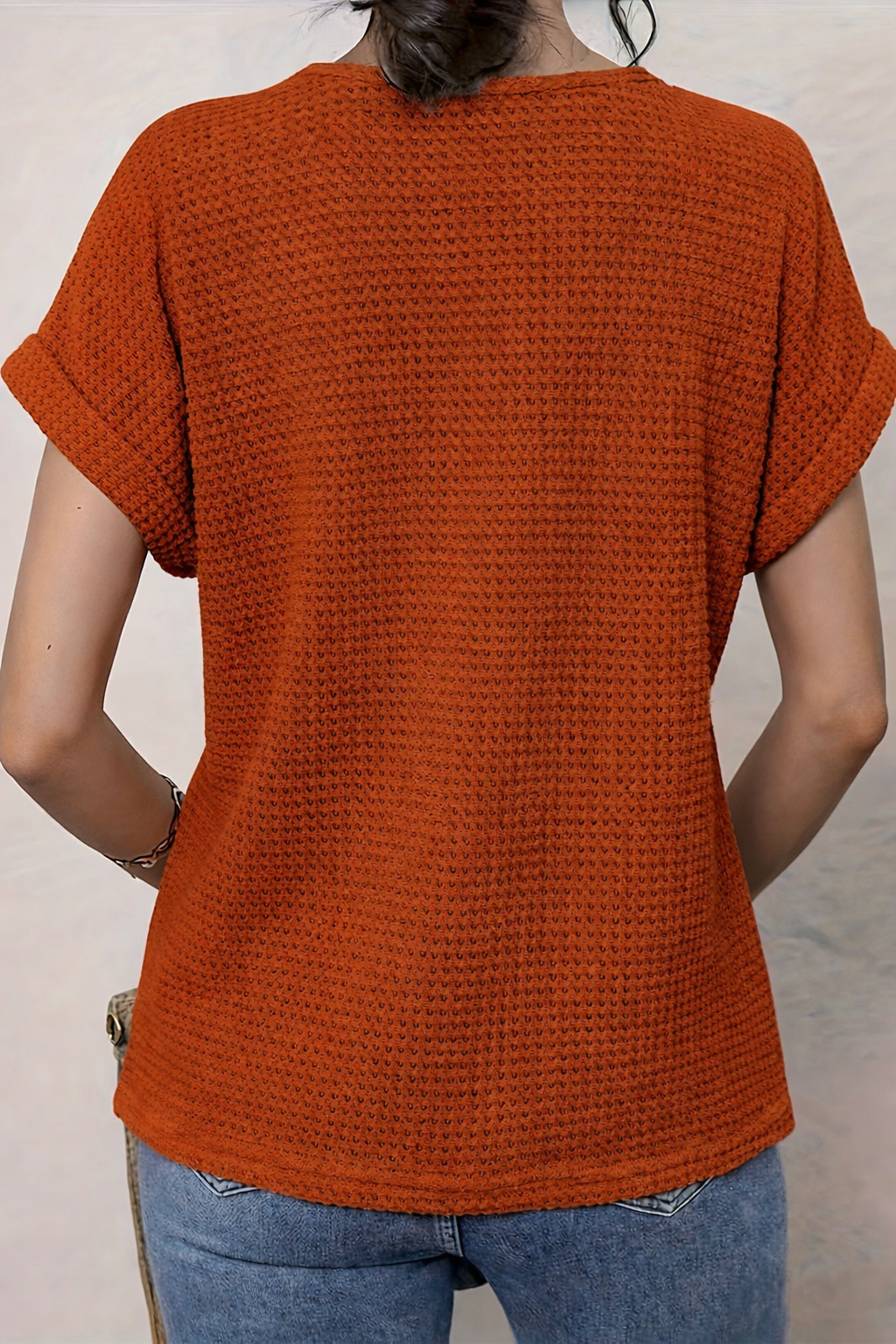 Women's Boho Crochet Lace Short Sleeve Casual Top