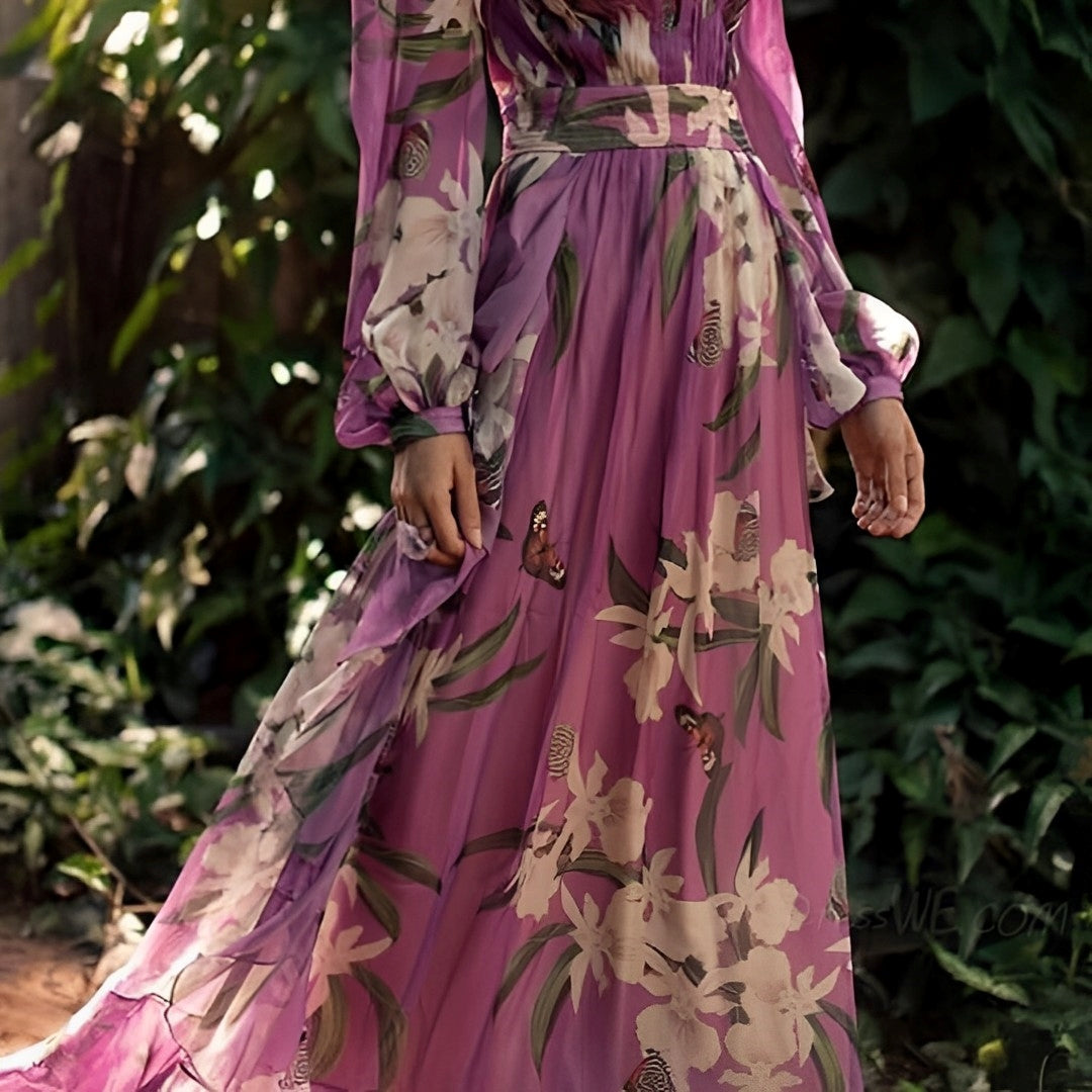 Women's Enchanted Garden Floral Maxi Dress
