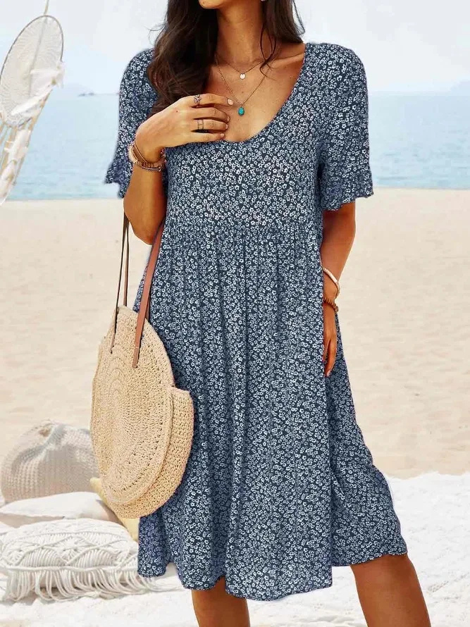 Women's Ditsy Floral Flutter Sleeve Mini Dress
