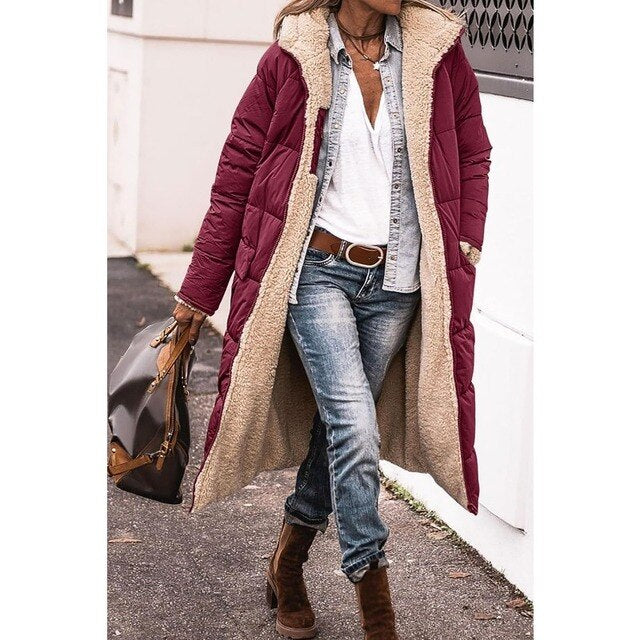 Women's Long Hooded Warm Winter Coat