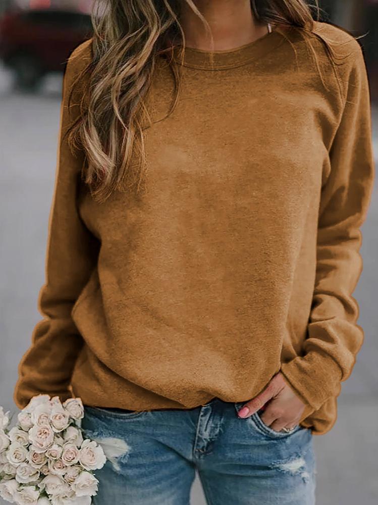 Women’s Casual Crew Neck Long-Sleeve Sweatshirt