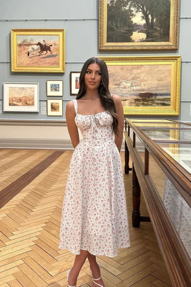 Women’s Vintage Inspired Floral Midi Dress