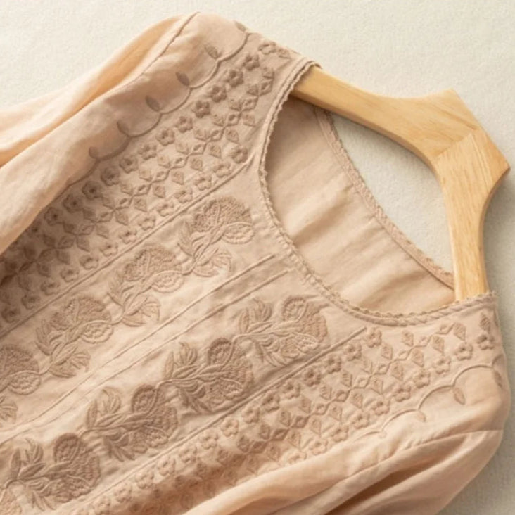 Women's Embroidered Lightweight Summer Blouse
