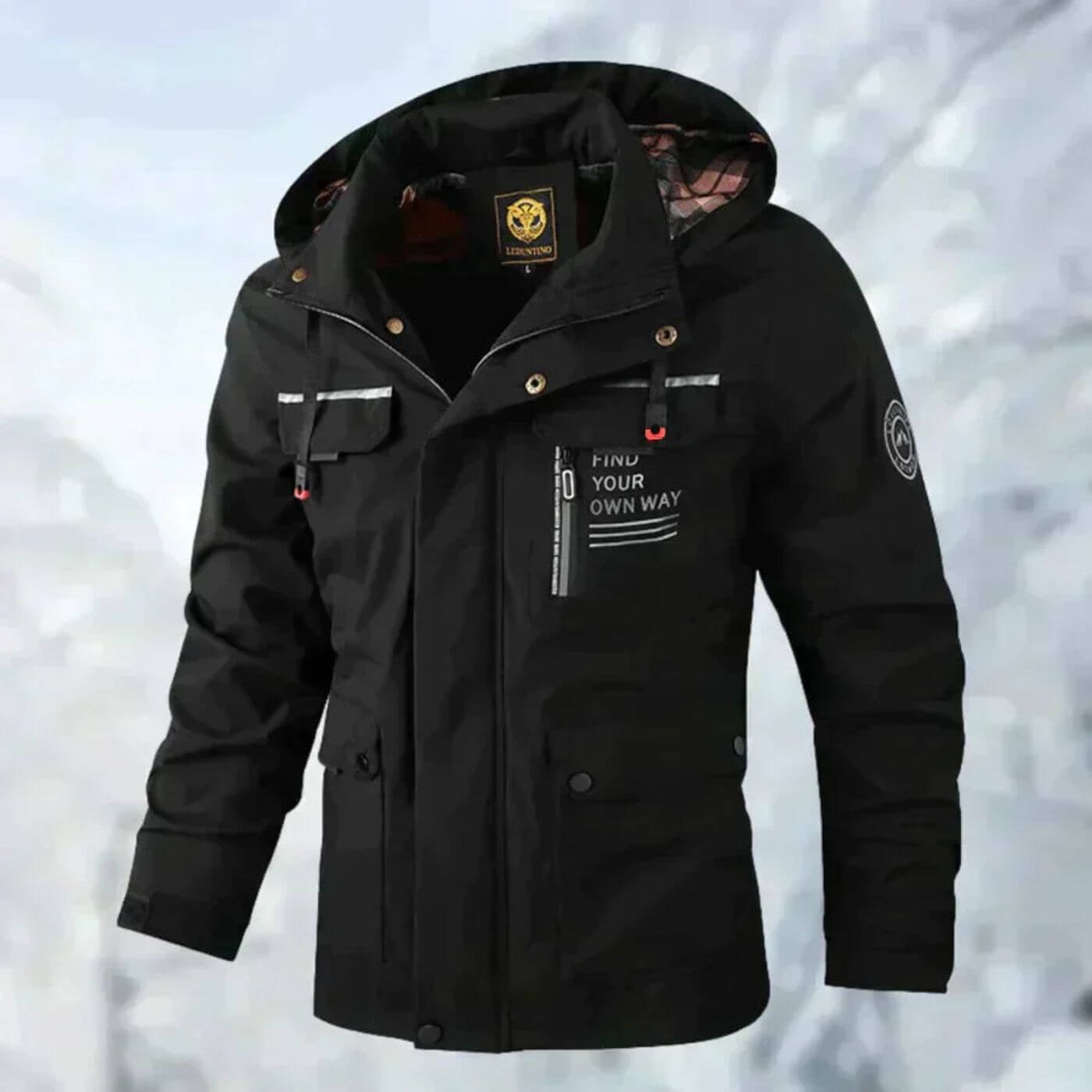 Men's Hooded Insulated Windproof Winter Jacket
